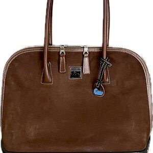 Dooney & Bourke Rare Suede Vtg. Parasole Collection Zip Zip Satchel